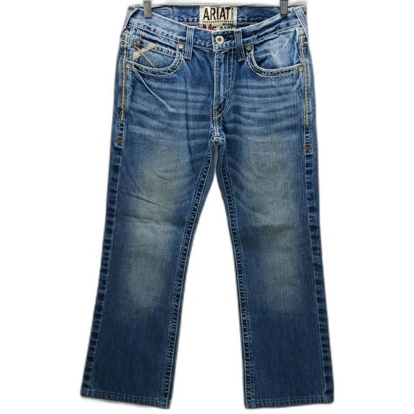 Ariat M6 Slim Boot Womans Distressed Denim Jeans 100%Cotton 30x28 Measurements. - Picture 1 of 16
